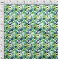 thumbnail image 4 of oneOoneViscoseJerseyLimeGreenFabricTropicalFloralWithBirdsSewingMaterialPrintFabricByTheYard60InchWide, 4 of 4