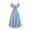 Light Blue, variant on Peasant Dresses For Women Medieval Retro Puff Sleeve Plaid Empire Waist Ball Gowns Renaissance Elegant Square Neck Oktoberfest Maxi Dresses Light Blue S