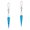 Cyan blue-green, variant on Modern Long Icicle Green Turquoise Inlay Sterling Silver Dangle Earrings