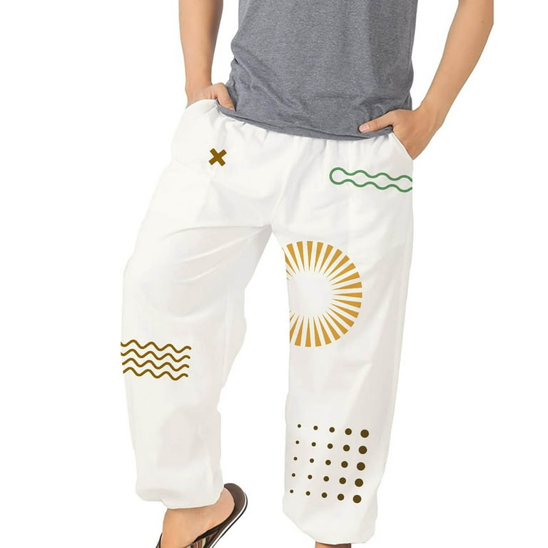 tklpehg Mens Pants Fashion Casual Long Pants Comfy Trendy Print