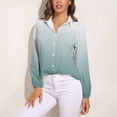 thumbnail image 3 of Blue And White Gradient Long Sleeve Blouse Woman Streetwear Casual Shirts Summer Oversize Woman Streetwear Clothing Birthday Present, 3 of 7