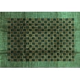 thumbnail image 1 of Ahgly Company Machine Washable Indoor Rectangle Abstract Turquoise Blue Contemporary Area Rugs, 2' x 5', 1 of 4