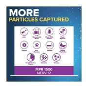 Filtrete 20x20x1 Smart Air Filter, MPR 1500 MERV 12, Allergen, Bacteria Virus, 1 Filter