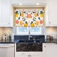 thumbnail image 5 of Yayeee Kitchen Curtains Tier Pair Light Filtering 27"x36" Rod Pocket Short Cafe Window Panel, Orange Slices, 5 of 7