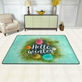 thumbnail image 2 of SKYSONIC Hello Winter Non-Slip Area Rug, Happy Xmas Floor Carpet Comfort Floor Mats Decor for Indoor Front Porch,Living Room, Bedroom,Kitchen,72"x48", 2 of 5