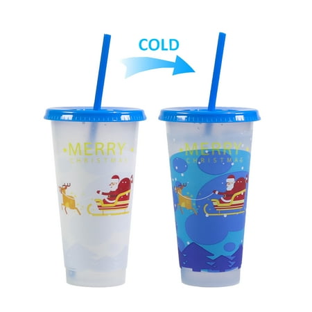 

Christmas Decorations Indoor Magical Color Changing Christmas Tumbler Cup With Lid And Straw