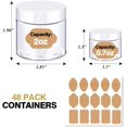thumbnail image 3 of 2oz Plastic Jars Round Cosmetic Containers with White Lids | 20g Clear Small Sample Containers (Set of 48) for Cream, Body Butter, Eye Shadow, Rhinestone, Lip Scrub, Travel - Free Labels & Spatulas, 3 of 7