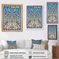thumbnail image 4 of Designart "Moroccan Door in Blue Tiles I" Abstract Framed Wall Art - Modern Blue Abstract Tile Entryway Framed Wall Art, 4 of 6