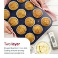 thumbnail image 6 of Zyliss Non-Stick Muffin Tin, 12 Hole Carbon Steel Dark Blue Cake Pan, Dishwasher Safe, 6 of 7