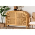 thumbnail image 5 of bali & pari Ovalet 2-Door Modern Rattan Sideboard in Natural Brown, 5 of 11
