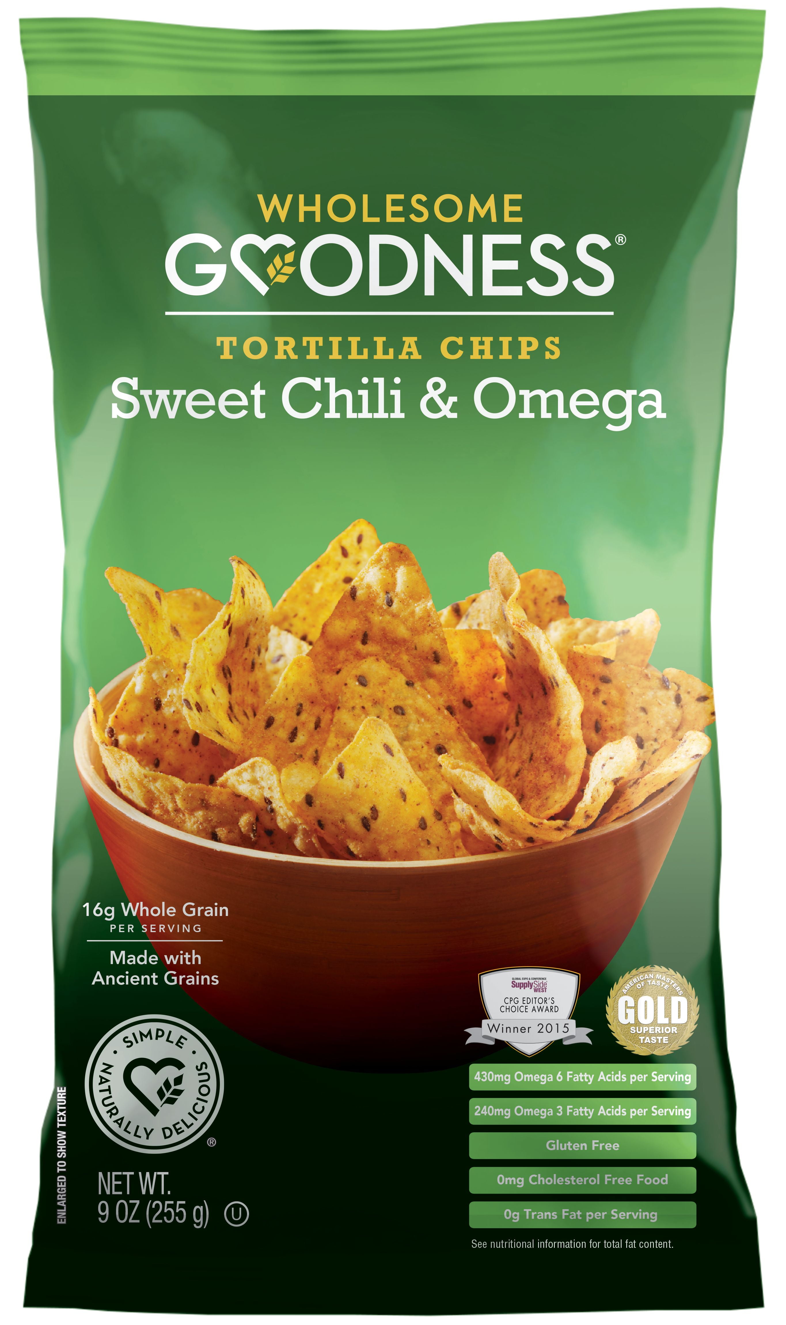 Wholesome Goodness Tortilla Chips, Sweet Chili & Omega