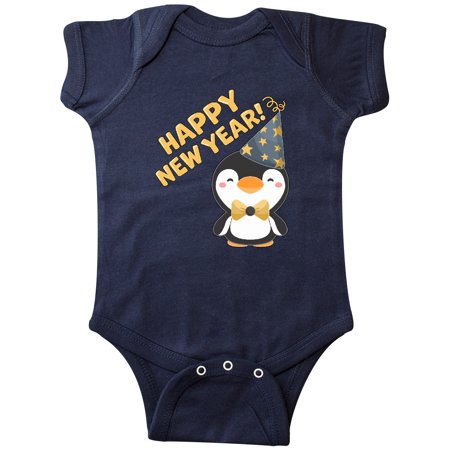 

Inktastic Happy New Year! with Cute Penguin Gift Baby Boy or Baby Girl Bodysuit
