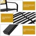 thumbnail image 3 of VINGLI Outdoor Bench for Patio Metal Garden Bench w/PVC Back Pattern, Black Park Bench Front Porch Bench for Yard Lawn Decor Deck Entryway (Floral), 3 of 7