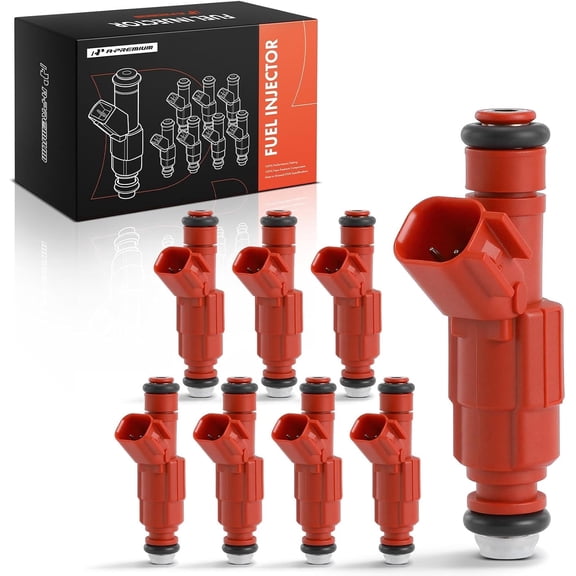 A-Premium Fuel Injectors Set of 8 Compatible with Dodge Ram 1500/Ram 1500 Van/Ram 2500 Van/Ram 3500 Van 2000-2003, Ram 2500/Ram 3500 2000-2002, Durango 2000-2003, Dakota 2000-2003, 5.9L