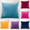 thumbnail image 4 of Nmkwnr Soild Soft Velvet Throw Pillow Covers Decorative Square Cushion Case for Sofa Bedroom Office, 18 x 18 inch, 4 of 7