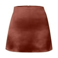 thumbnail image 5 of WENWU Women's Mini A Line Skirt Skirt High Waist Zipper Satin Ribbon Lined Skirt Skirt Ballet Skirt Skirts for Women, 5 of 8