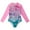 Pink, variant on Girls Long Sleeve Swimsuit One Piece Bathing Suit Zipper UPF 50+ Rashguard Swimwear 2-10 Years