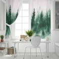 thumbnail image 5 of Fsddascl Ink Green Ombre Forest Blackout Curtains for Bedroom/Living Room, Thermal Insulated Kitchen Curtains, Abstract Art Watercolor Grommet Darkening Window Treatment Drapes 27.5"x39"x2, 5 of 8