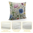 thumbnail image 4 of Nawypu Floral Pillow Cover Flower Pillow Case Botanical Plant Green Leaf and Colorful Wildflower Pillows Soft Decorative Square Couch Pillow Cover，Home Decor for Sofa Bedroom Car Couch, 4 of 5