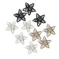 thumbnail image 1 of veasfak 10x Rattan Stars Rustic Tree Topper Hanging Pendants for Indoor Holiday Xmas 9CM, 1 of 9