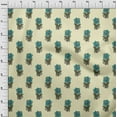 thumbnail image 3 of oneOone Cotton Flex Fabric Leaves & Floral Block Printed Craft Fabric BTY 40 Inch Wide, 3 of 4