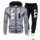thumbnail image 2 of Nueva chaqueta con cremallera para hombre, jersey con capucha, pantalones deportivos, ropa deportiva informal para correr, conjunto de 2 piezas para ropa de calle para hombre, 2 of 5