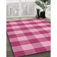 thumbnail image 2 of Ahgly Company Indoor Square Contemporary Deep Pink Abstract Area Rugs, 4' Square, 2 of 6