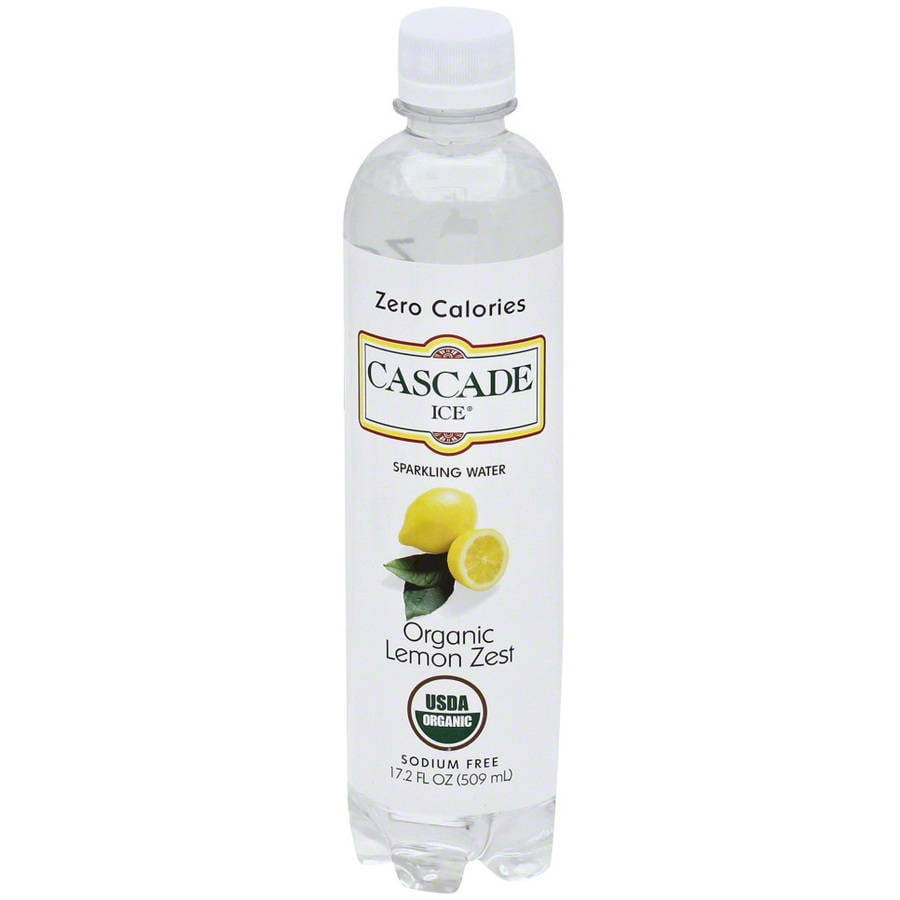 Cascade Ice Organic Lemon Zest Sparkling Water, 17.2 fl oz, (Pack of 12) by