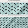 thumbnail image 2 of Soimoi Green Cotton Poplin Fabric Dolphin & Bubbles Ocean Printed Fabric 1 Yard 42 Inch Wide, 2 of 7