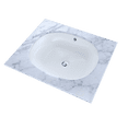 thumbnail image 3 of Toto LT483G#01 Maris 17-5/8 x 14-9/16 Oval Undermount Bathroom Sink with CEFIONTECT, Cotton White, 3 of 3