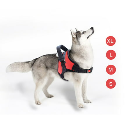 Pets Dog Vest Harness No-Pull Design Best Reflective Adjustable Nylon Harness Easy Control for Medium Large Dogs (The Best Dog Kennel Design)