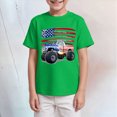 thumbnail image 2 of Xudanell My First 4th Of July Baby Boy Tshirts Summer Independence Day Truck and Star Printed Tshirts Children WearGreen9-10 Years, 2 of 4