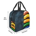 thumbnail image 3 of Honeii Rainbow Sausages On Dark Slate Print Lunch Bag Women, Lunch Box Lunch Bag for Women Adult Men, Small Leakproof Cute Lunch Tote Large Capacity Reusable, 3 of 8