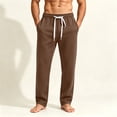 thumbnail image 2 of Athletic Sweatpants for Men Straight Leg Drawstring Lightweight Joggers Elastic Waist Open Bottom Pants with Pockets Fall Fashion Sweatpant Plus Size, 2 of 6