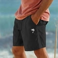 thumbnail image 2 of CONZONE Mens Casual Shorts Elastic Waist Drawstring Summer Shorts for Men Hawaii Graphic Y2K Lightweight Loose Fit Workout Gym Shorts With Pockets, 2 of 6