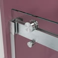 thumbnail image 3 of 60 in. W x 76 in. H Double Sliding Frameless Shower Enclosure With Clear Glass in Brushed Nickel, 3 of 5