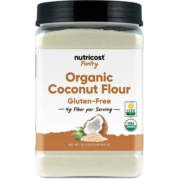 Nutricost Pantry Organic Coconut Flour (2 LB) - Gluten-Free, GMO-Free