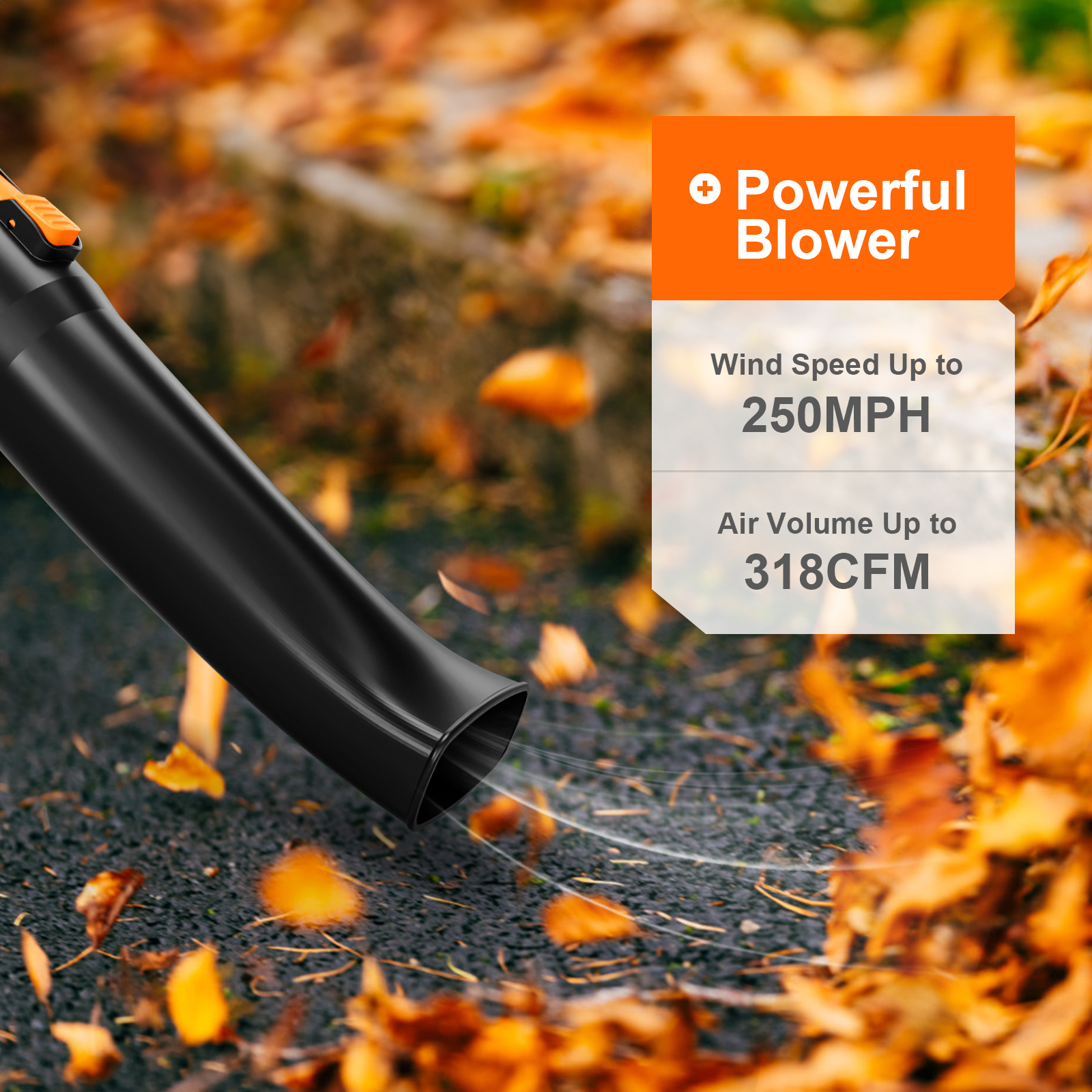 BEEDECK Cordless Leaf Blower - 450 CFM 250 MPH 6-Speed Electric with 21V 4.0Ah Lithium Blower, Lightweight Leaf Blower