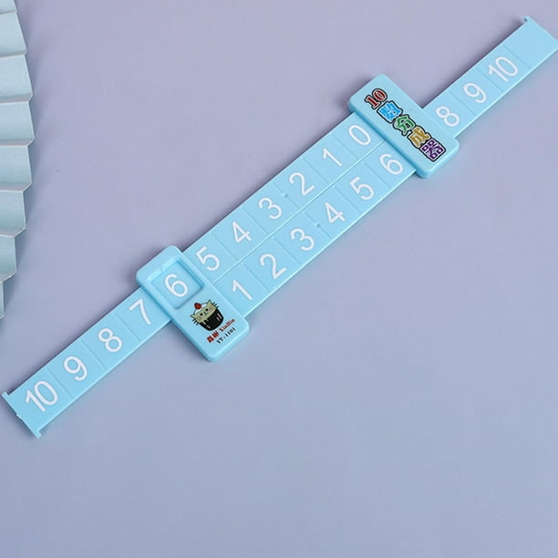 Regla de descomposición de matemáticas portátil, regla de suma y resta de aprendizaje temprano de matemáticas, regla de resolución Digital para niños azul Hugo Regla matemática