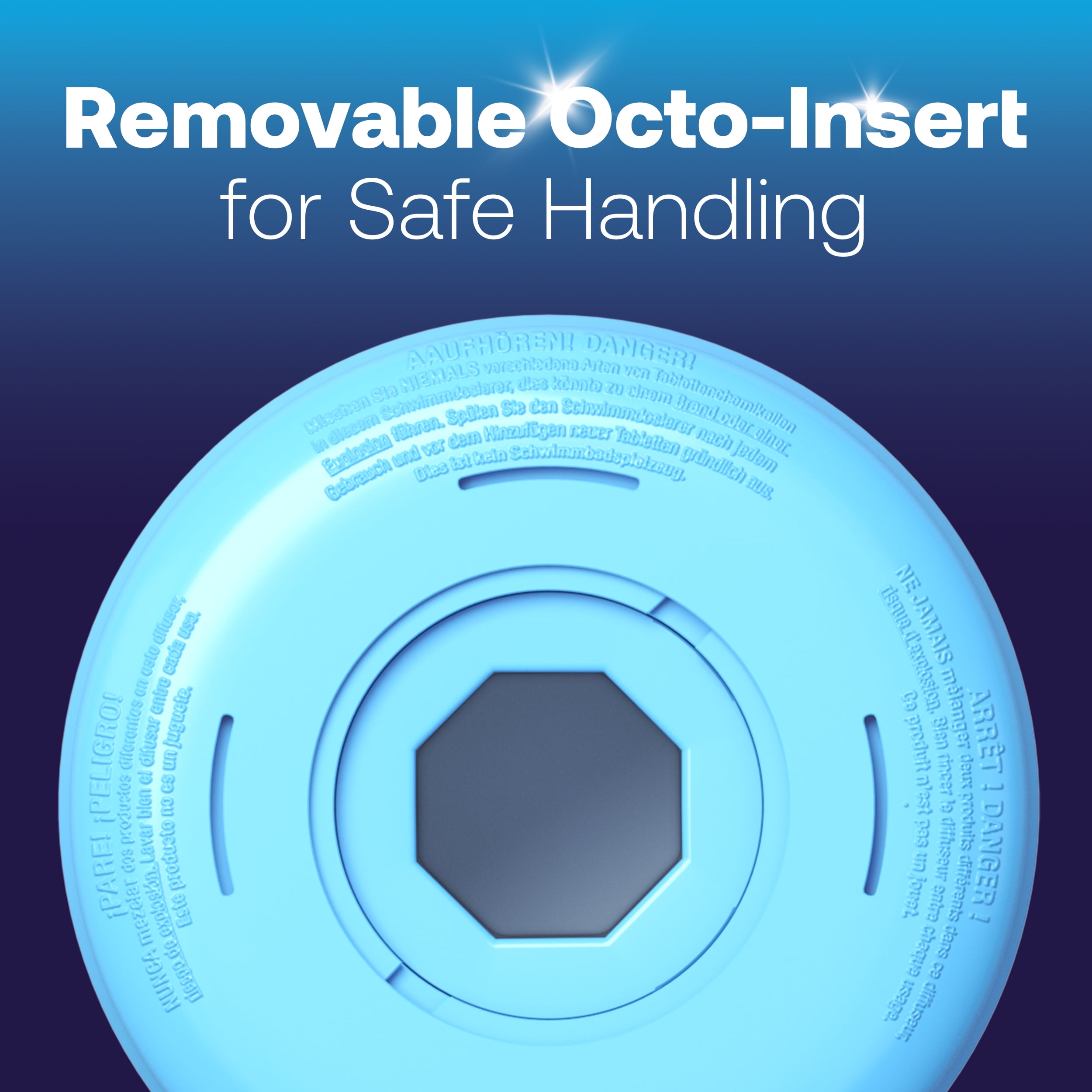 HTH Brilliance Chlorine Floater for Pools - Holds 4 Brilliance Tabs or 5 Standard 3-inch Tablets