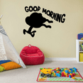 thumbnail image 2 of Good Morning - Cute Gumball Watterson The Amaziong World Of Gumball Silhouette Running Quote Vinyl Wall Art Wall Sticker Wall Decal Home Room Kids Bedroom Classroom Decor Nursery Size (22x30 inch), 2 of 3