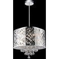 thumbnail image 1 of VIVA LIFESTYLE LIGHTING 6 Light Drum Shade Chandelier - Chrome finish, 1 of 1
