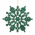 thumbnail image 1 of Vickerman M101604 8 in. Green Glitter Snowflake 12-Pvc Box, 1 of 2