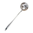 thumbnail image 3 of DOLITY Colander Spoon Strainer Scoop Long Handle Home Vegetables Hot Pot Soup Ladle Silver, 3 of 9