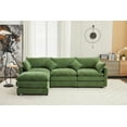 thumbnail image 3 of Tabaray 101" Sectional Sofa Couch, Modular L Shaped Sectional Sofas, Comfort L Sofa Couch for Living Room Sleeper Comfy Furniture Modern Couch Sofa with Chaise Ottoman Office Apartment, (Green ), 3 of 7