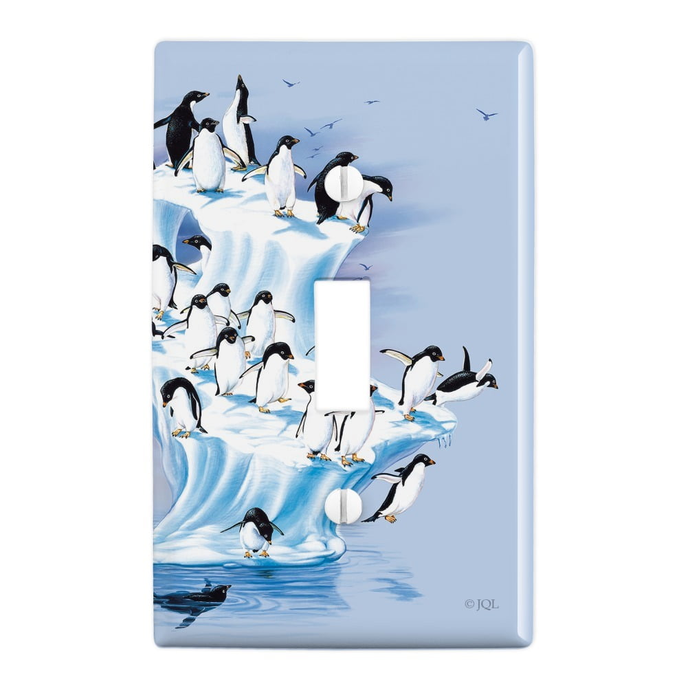 Emperor Penguin Iceberg Antarctic Plastic Wall Decor Toggle Light