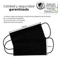 thumbnail image 2 of Cubrebocas Tapabocas Tricapa negro adulto 300 pzs LINIUM HEALTH negro adulto, 2 of 6