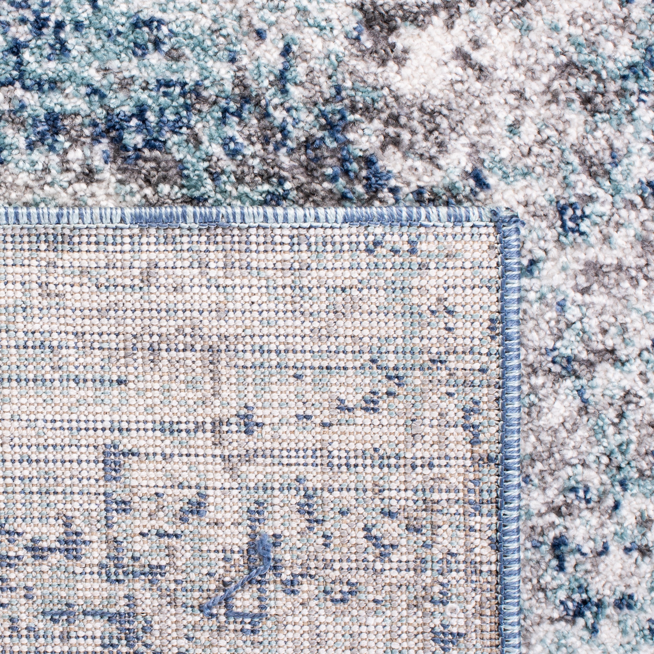 SAFAVIEH Aston Mackenzie Abstract Runner Rug, Light Blue/Gray, 2' x 8'