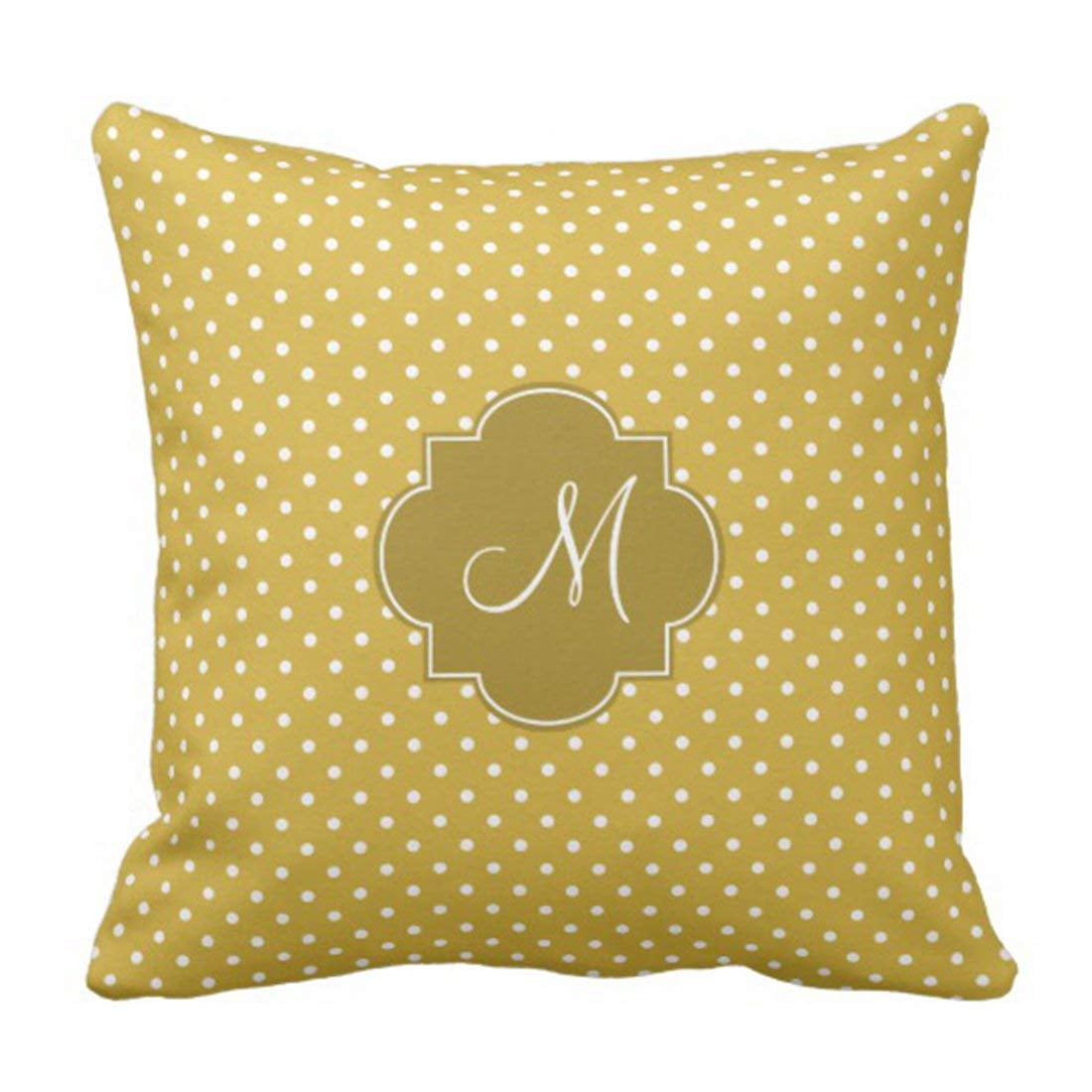 gold polka dot pillowcase