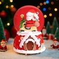 thumbnail image 4 of Hyknon Christmas Music Box Christmas Decorations Crystal Snow Globe with LED Light Plastic Table Centerpieces for Holiday Party Home, 4 of 6